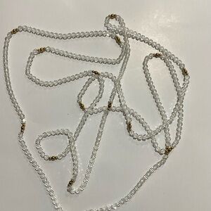 Crystal and Gold Beaded Necklace